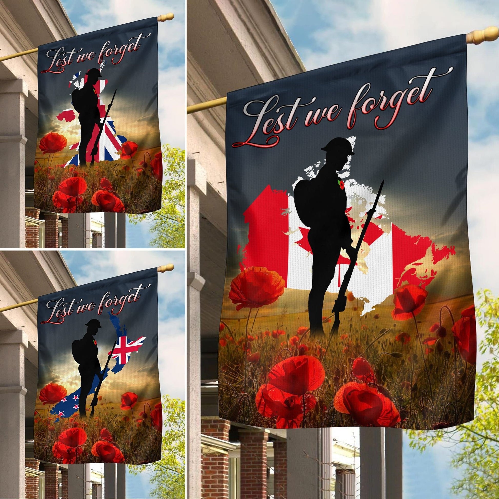 Multinational Lest We Forget Flags TVN181004