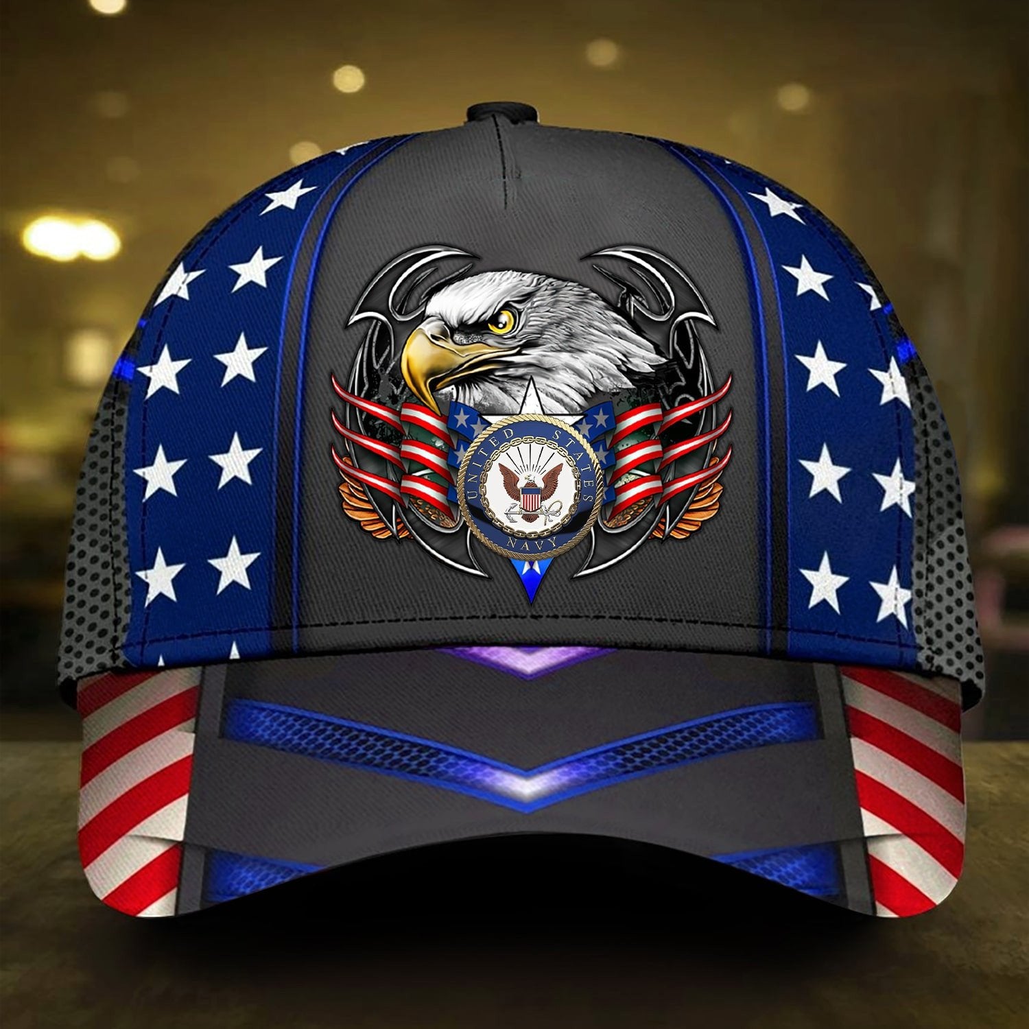 Premium U.S Multiple Service Veteran 3D Cap PVC080304