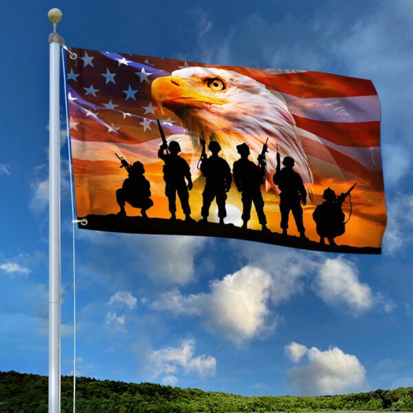 Veteran Grommet Flag US Military PVC260517