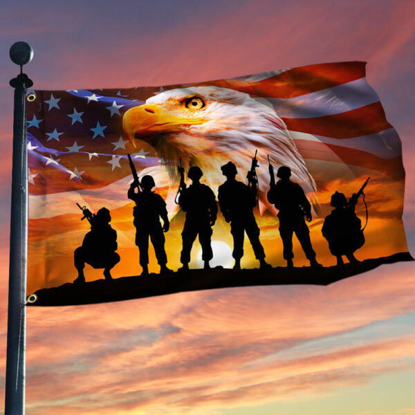 Veteran Grommet Flag US Military PVC260517