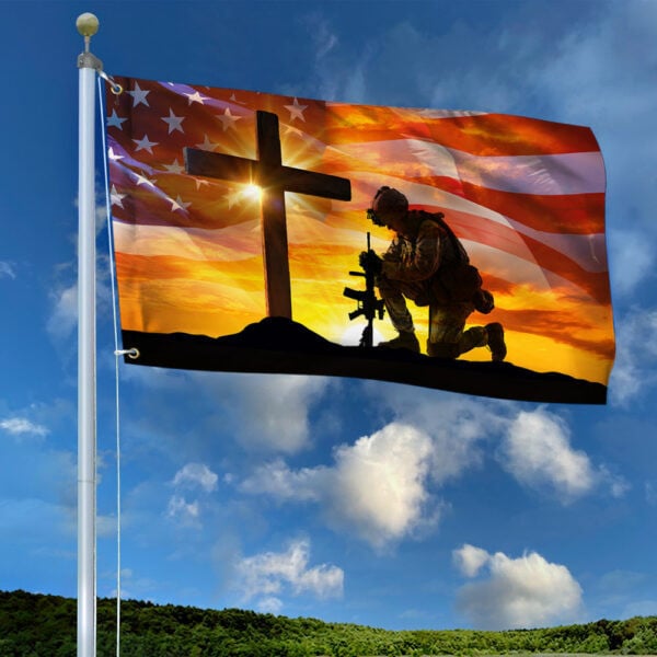 Memorial Day Veteran Grommet Flag PVC260519