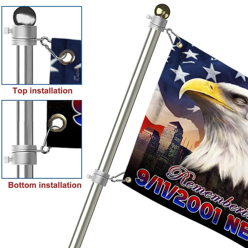 Premium America Patriot Day Remembering The Fallen Grommet Flag PVC130716