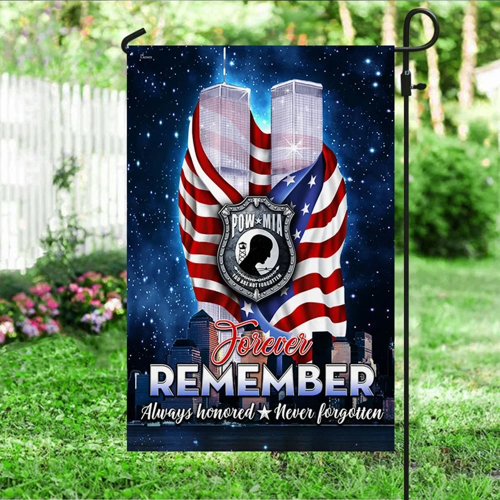 Premium 911 Patriot Day POW/MIA Flag PVC130718