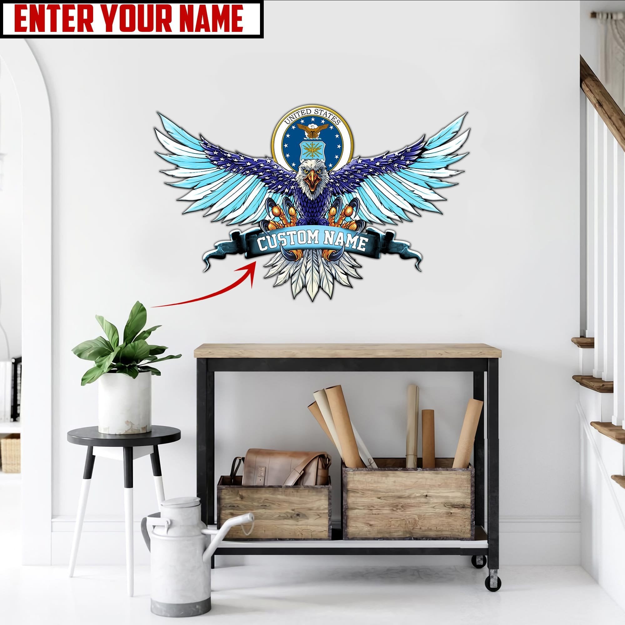 Customised U.S Multiple Service Veteran Metal Sign TVN240201