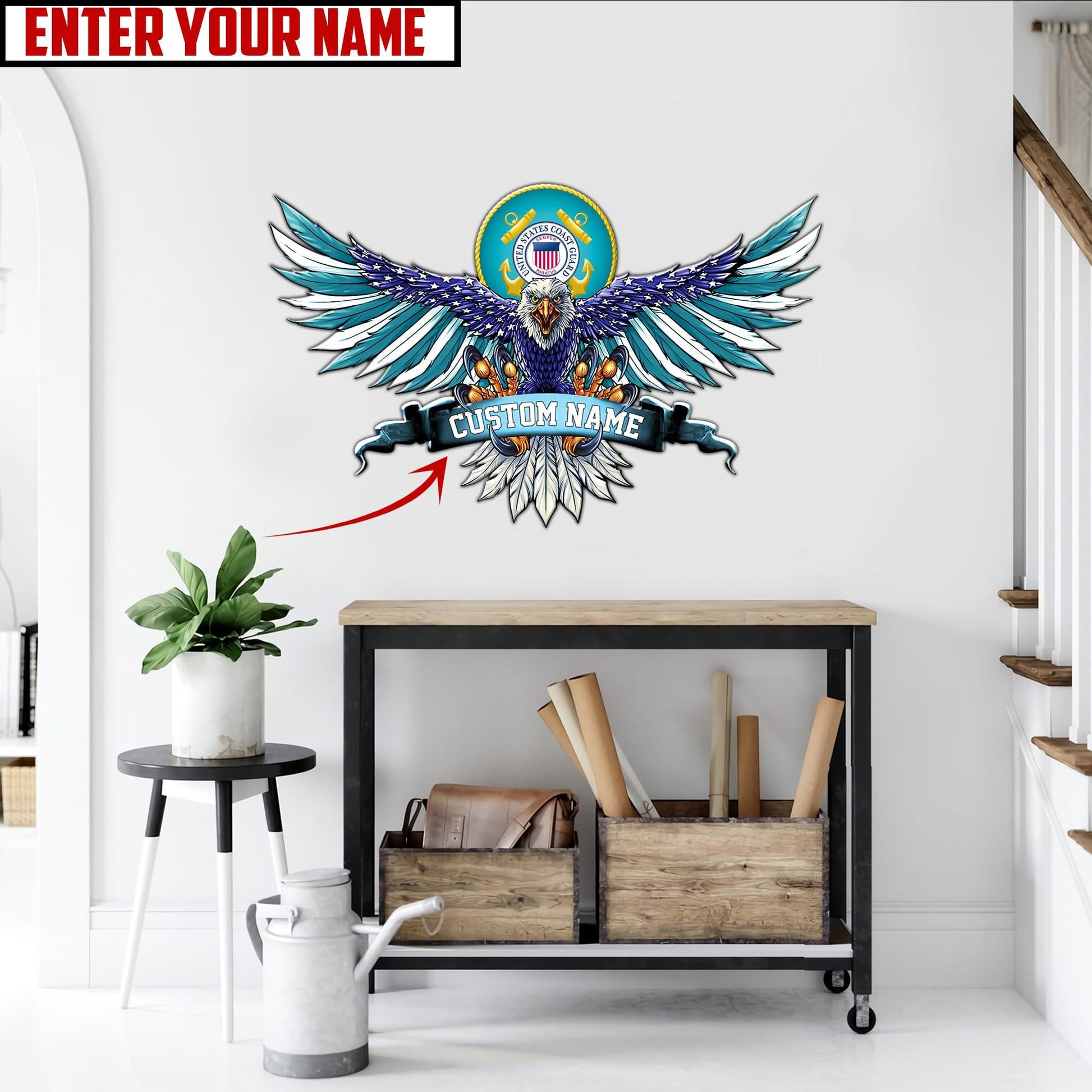 Customised U.S Multiple Service Veteran Metal Sign TVN240201