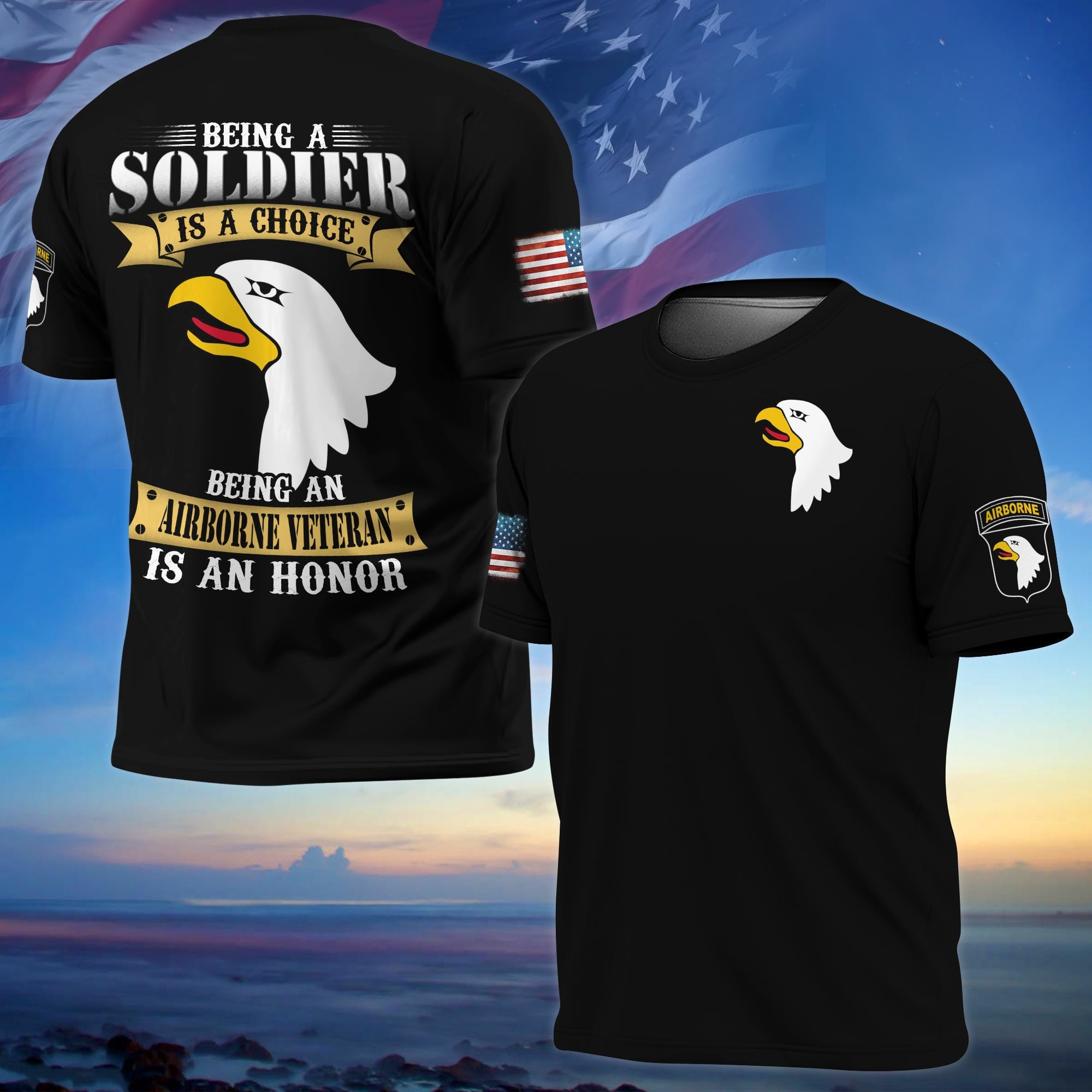 Premium Being An Airborne Veteran Is An Honor T-Shirt NPVC240610