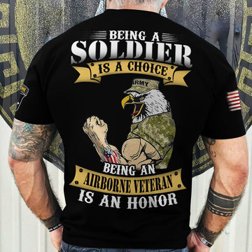 Premium Being An Airborne Veteran Is An Honor T-Shirt NPVC240610