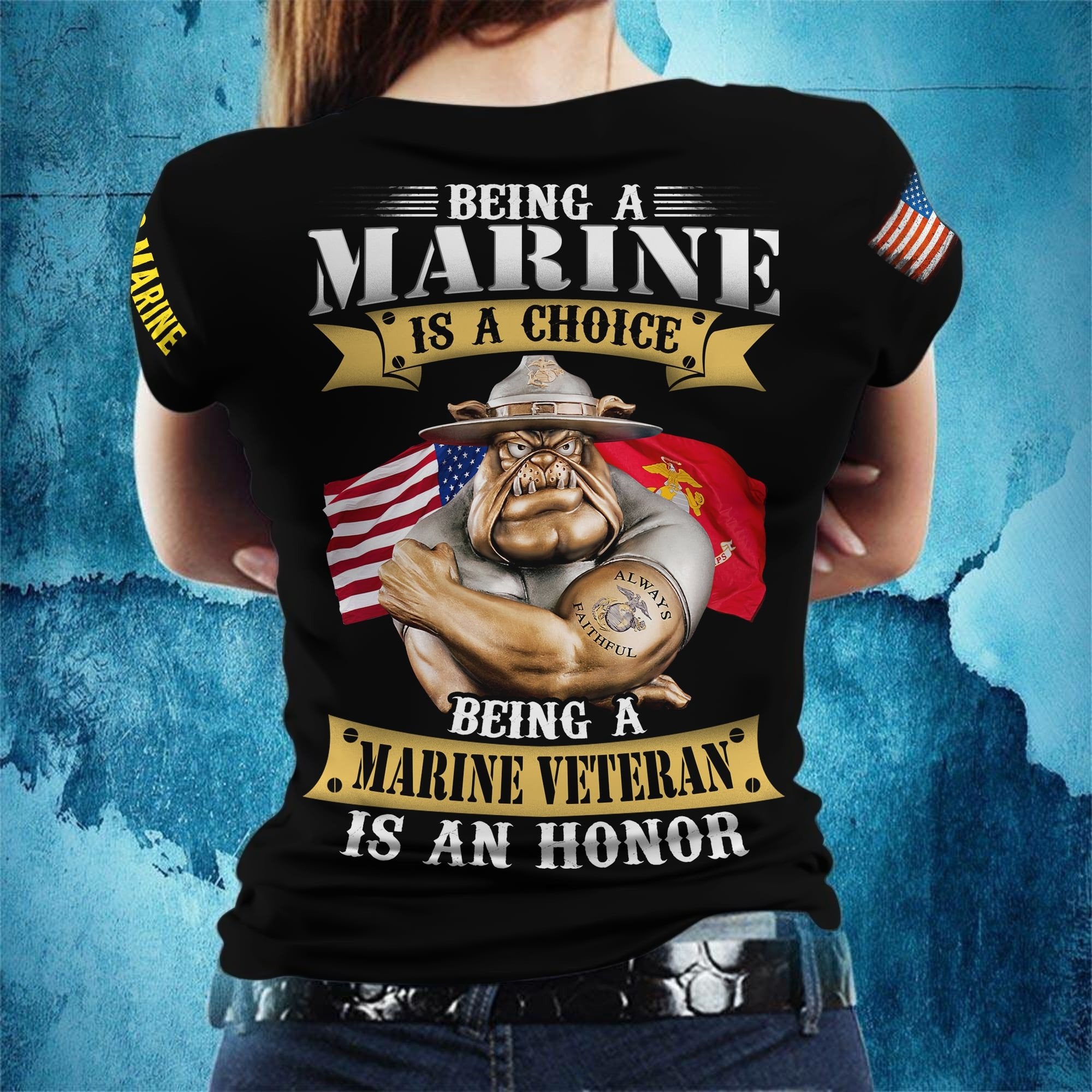 Premium United States Female Veteran T-Shirt APVC190710