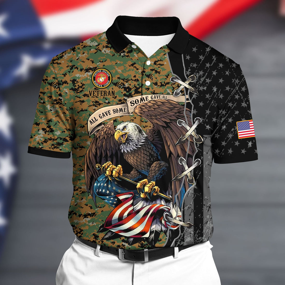 Premium U.S Marine Polo All Over Printed NDT070815XX