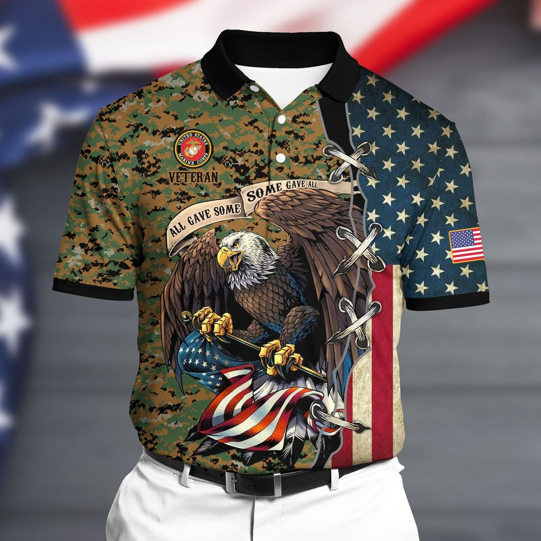 Premium U.S Marine Polo All Over Printed NDT070803XX