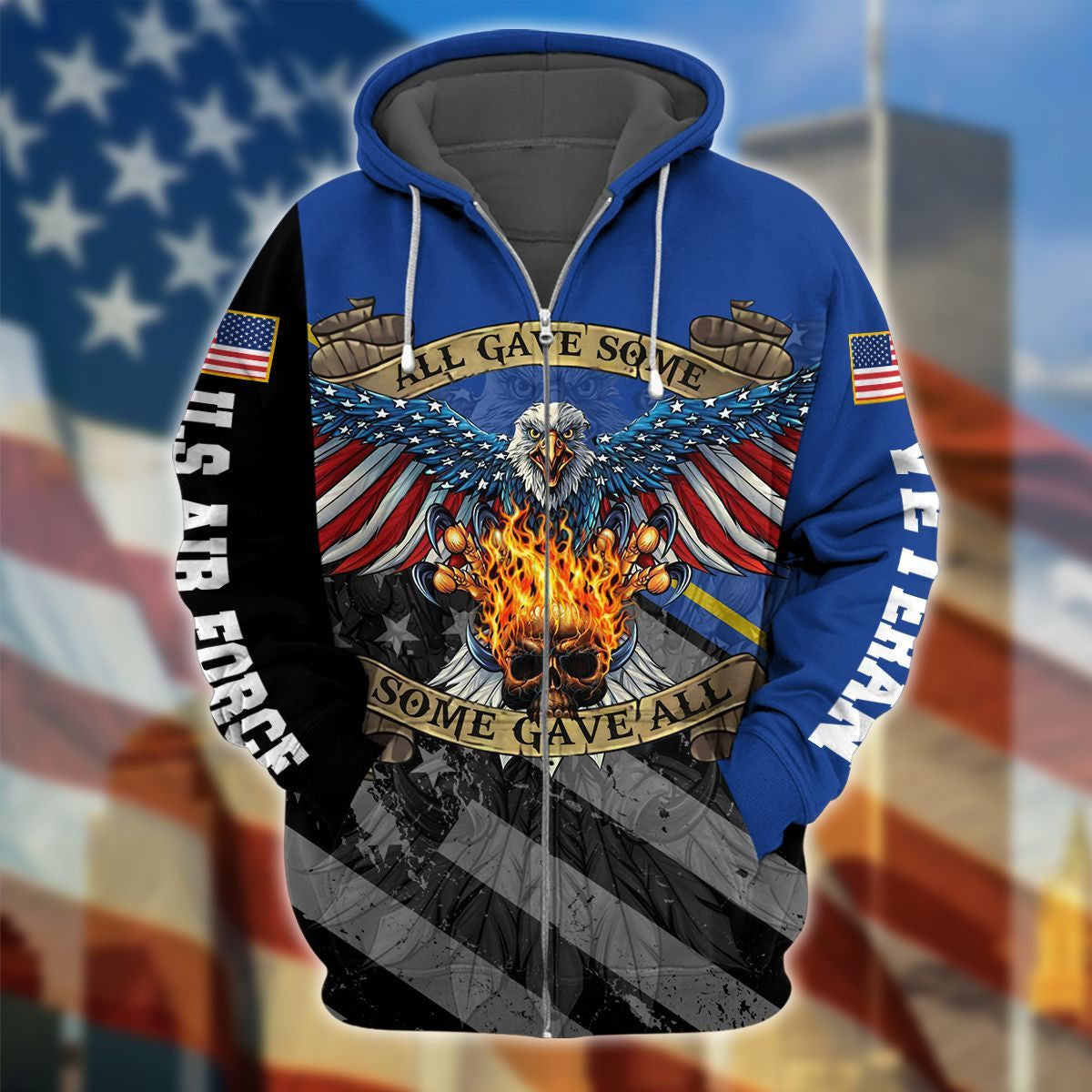 Premium Unique US Veteran Zip Hoodie PVC081001