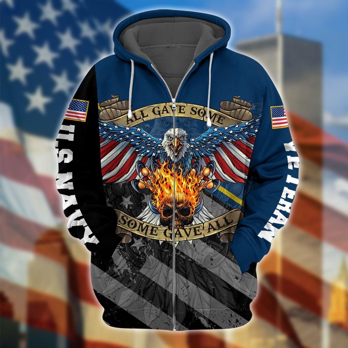Premium Unique US Veteran Zip Hoodie PVC081001