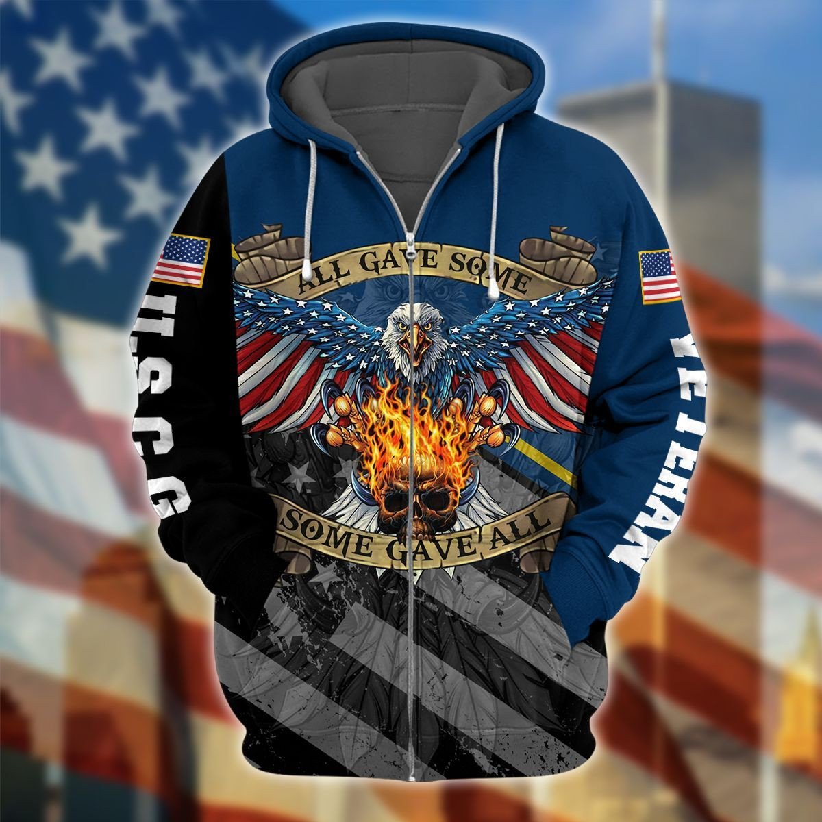 Premium Unique US Veteran Zip Hoodie PVC081001