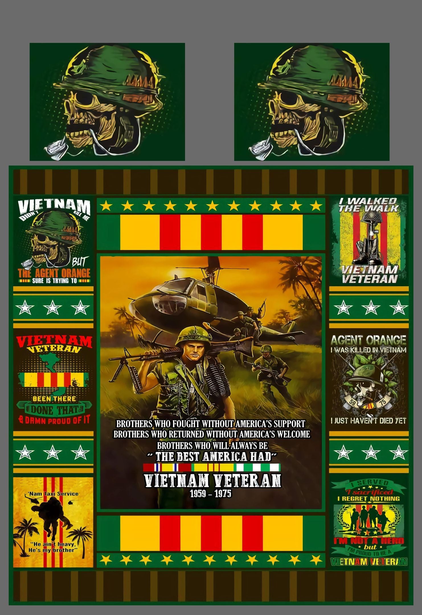 Unique VietNam Veteran Bedding Set TVN101002