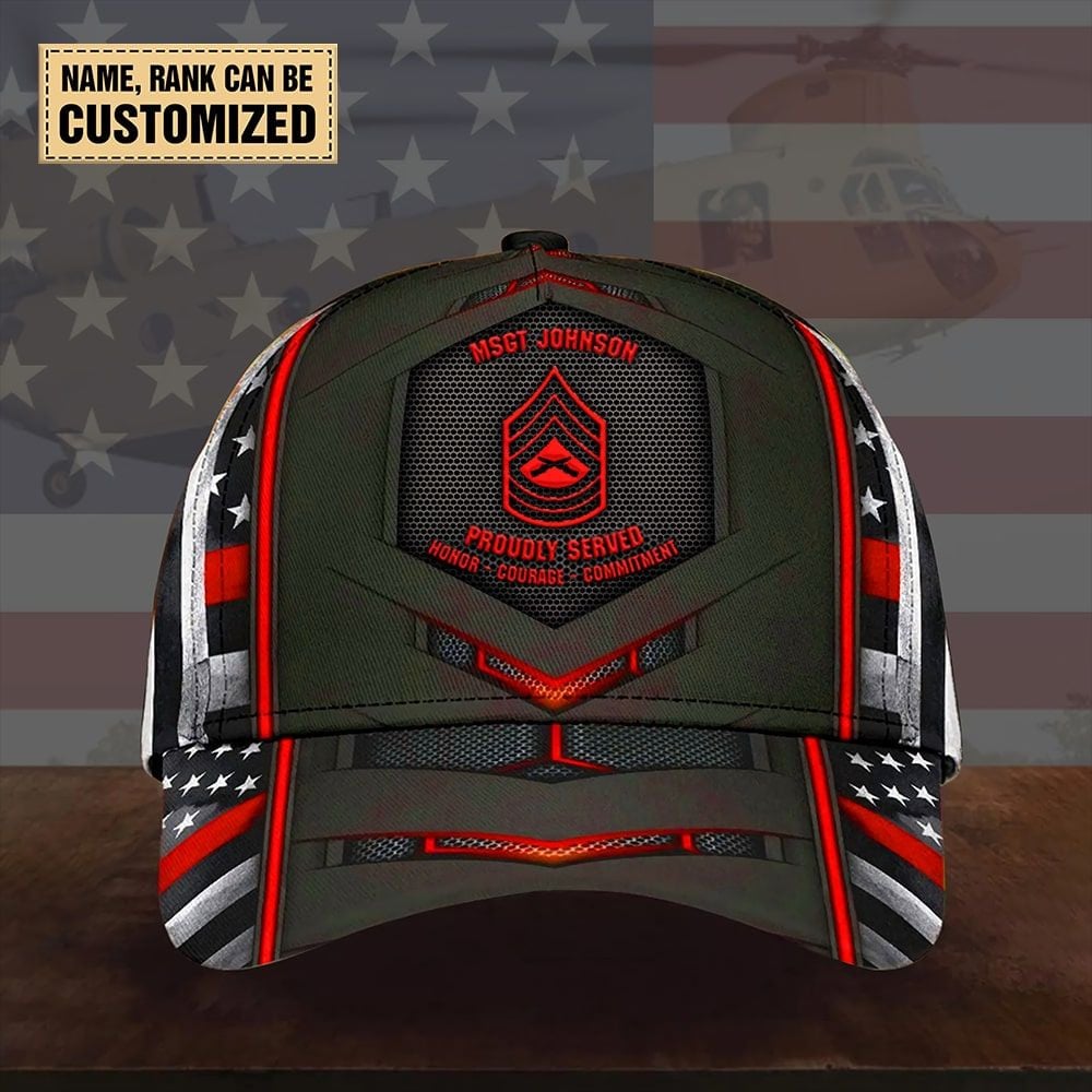Unique Pesonalized Name, Rank Custom American Army Cap TVN131007