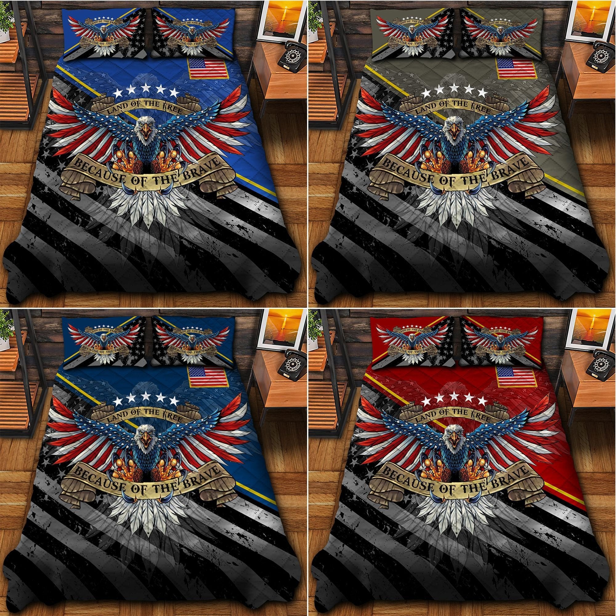 Unique Veteran American Bedding Set PVC121001