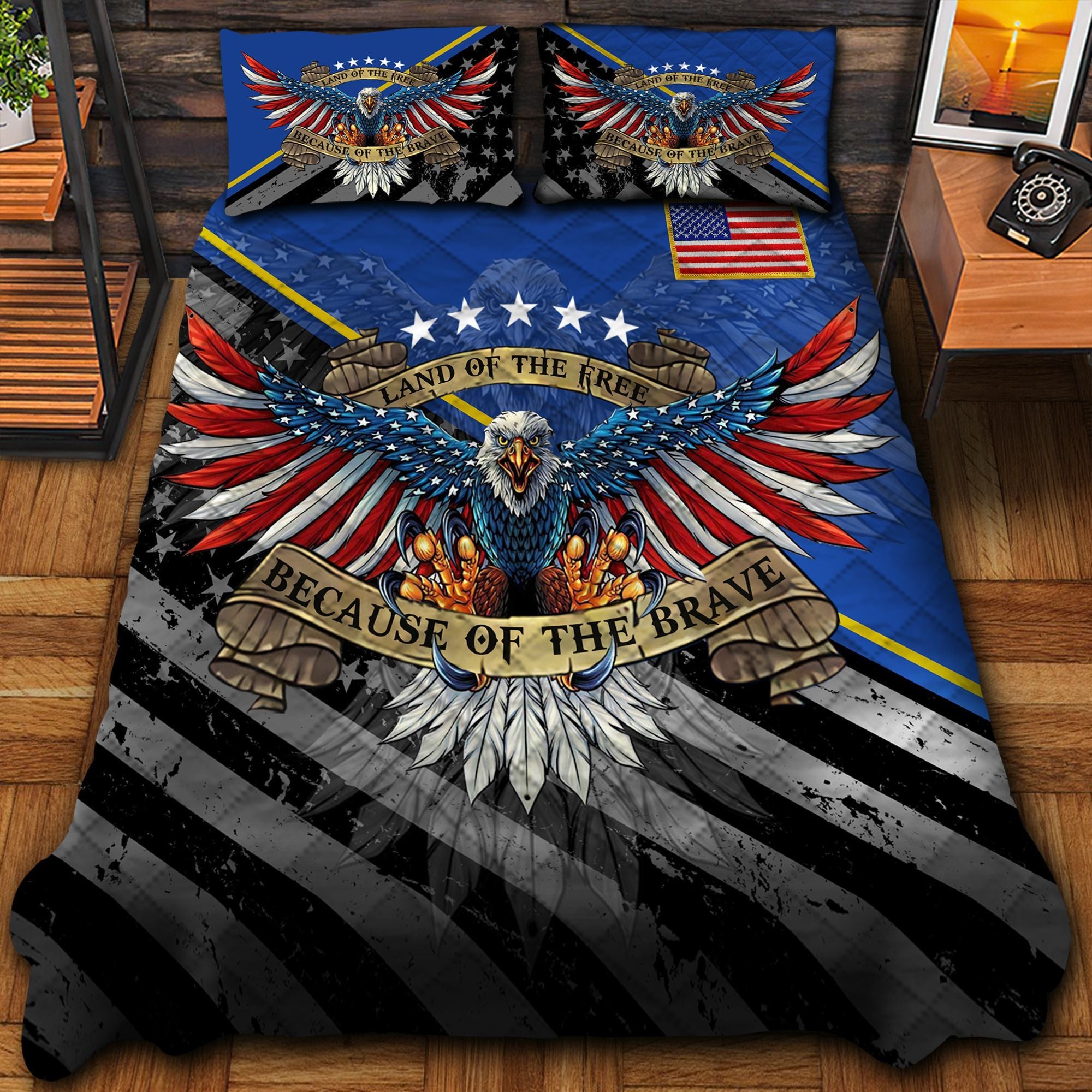 Unique Veteran American Bedding Set PVC121001