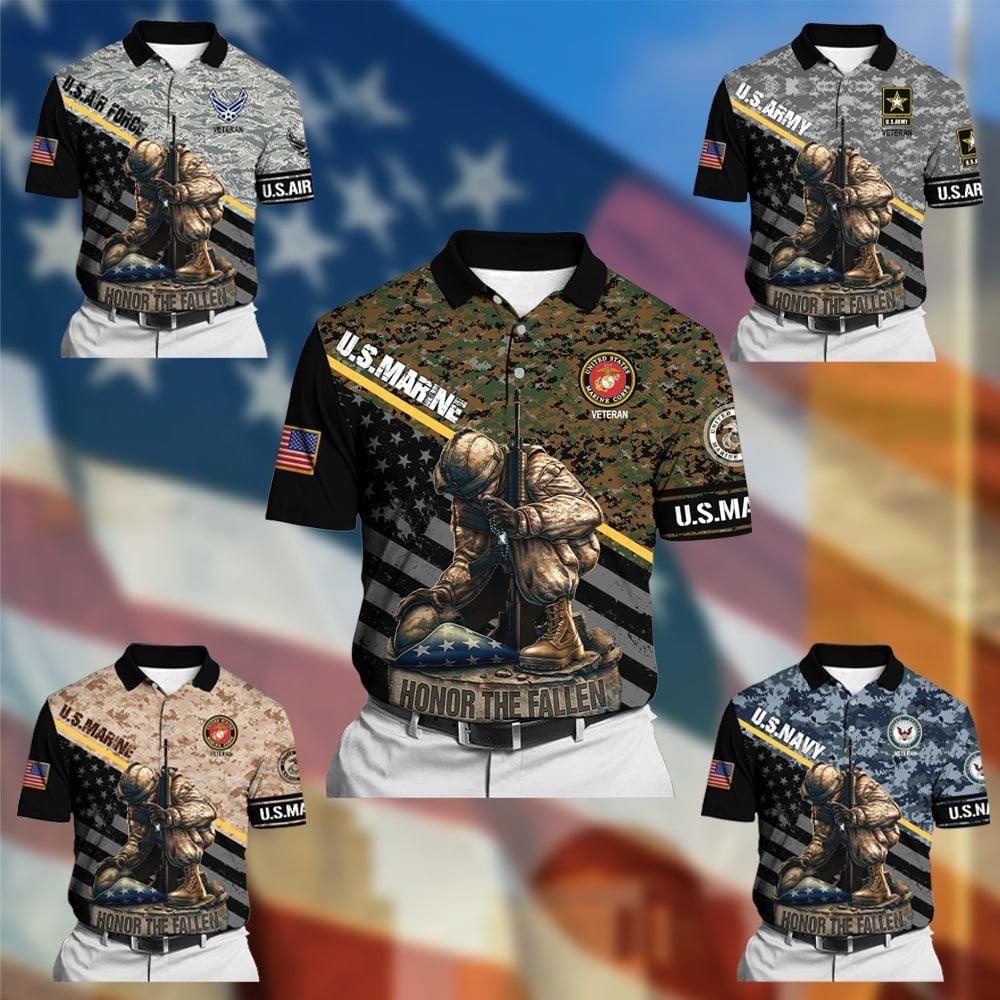 Honor The Fallen Veteran Polo Shirt TVN161001