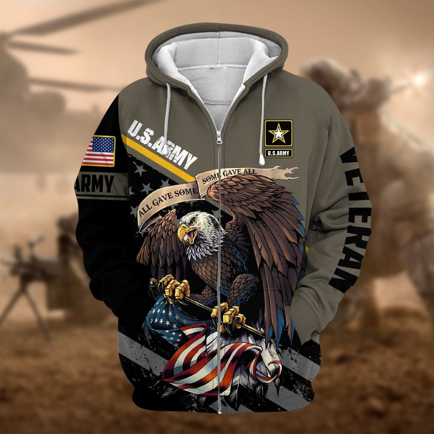 Premium American Veteran Zip Hoodie NVT161003