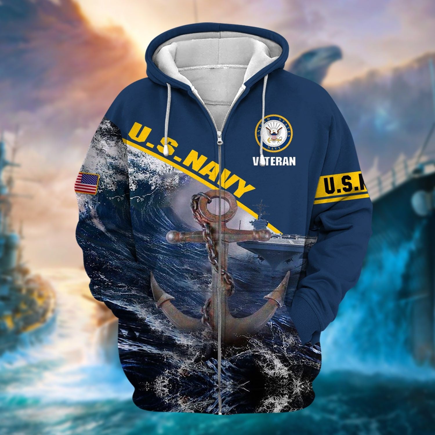 Unique Veteran U.S Navy Hoodie And Zip Hoodie NVT181001