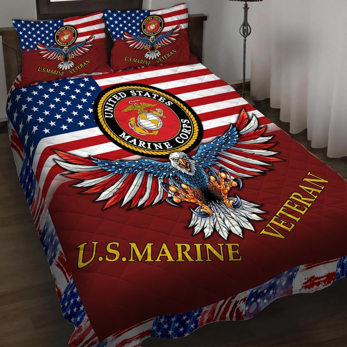 Premium Multiple US Military Services Veteran Bedding Set TVN181003