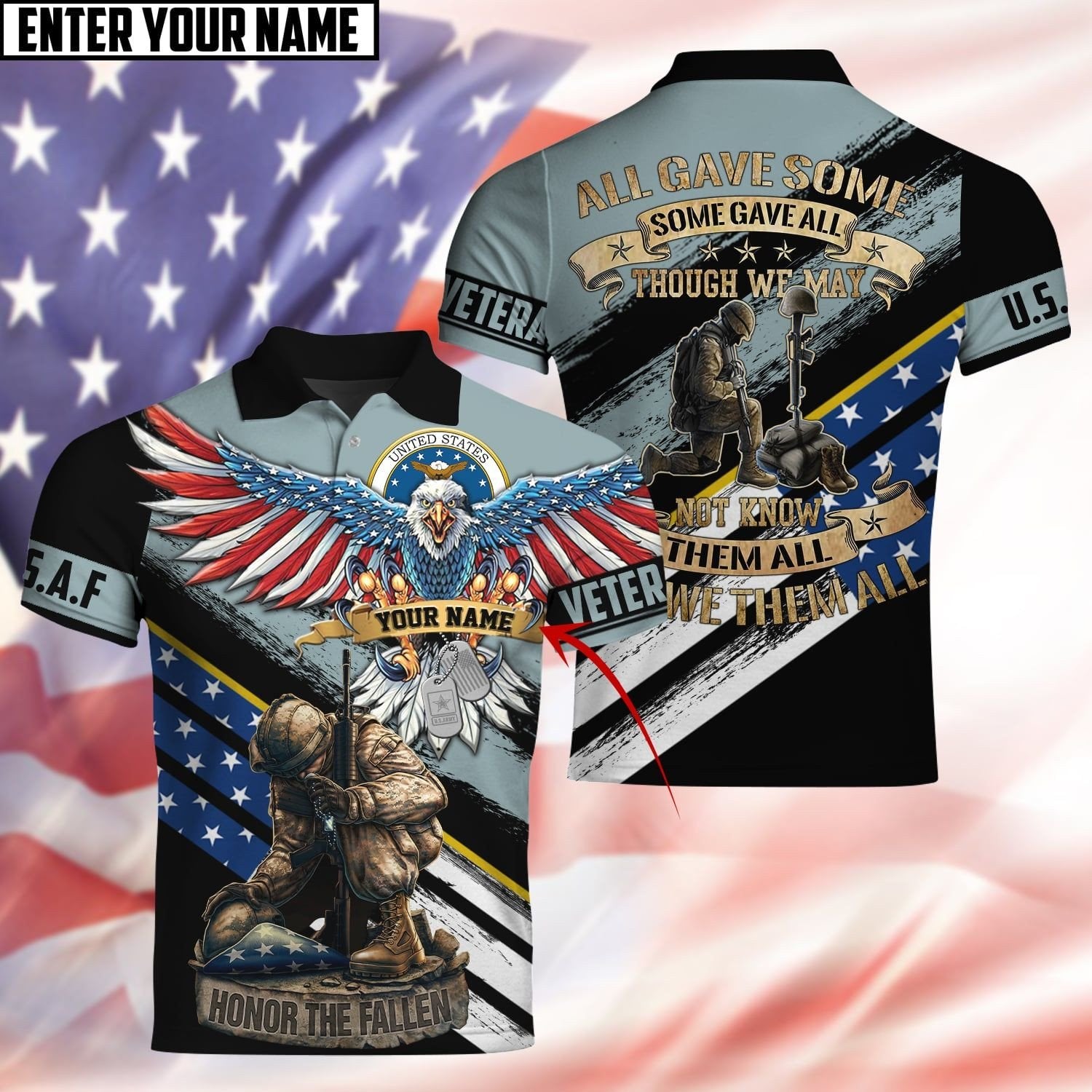 All Gave Some Some Gave All Polo Shirt PVC121004