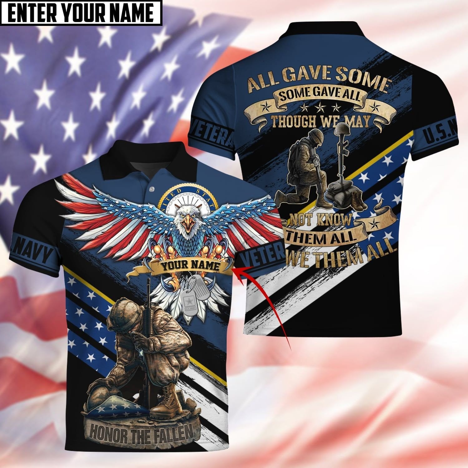 All Gave Some Some Gave All Polo Shirt PVC121004