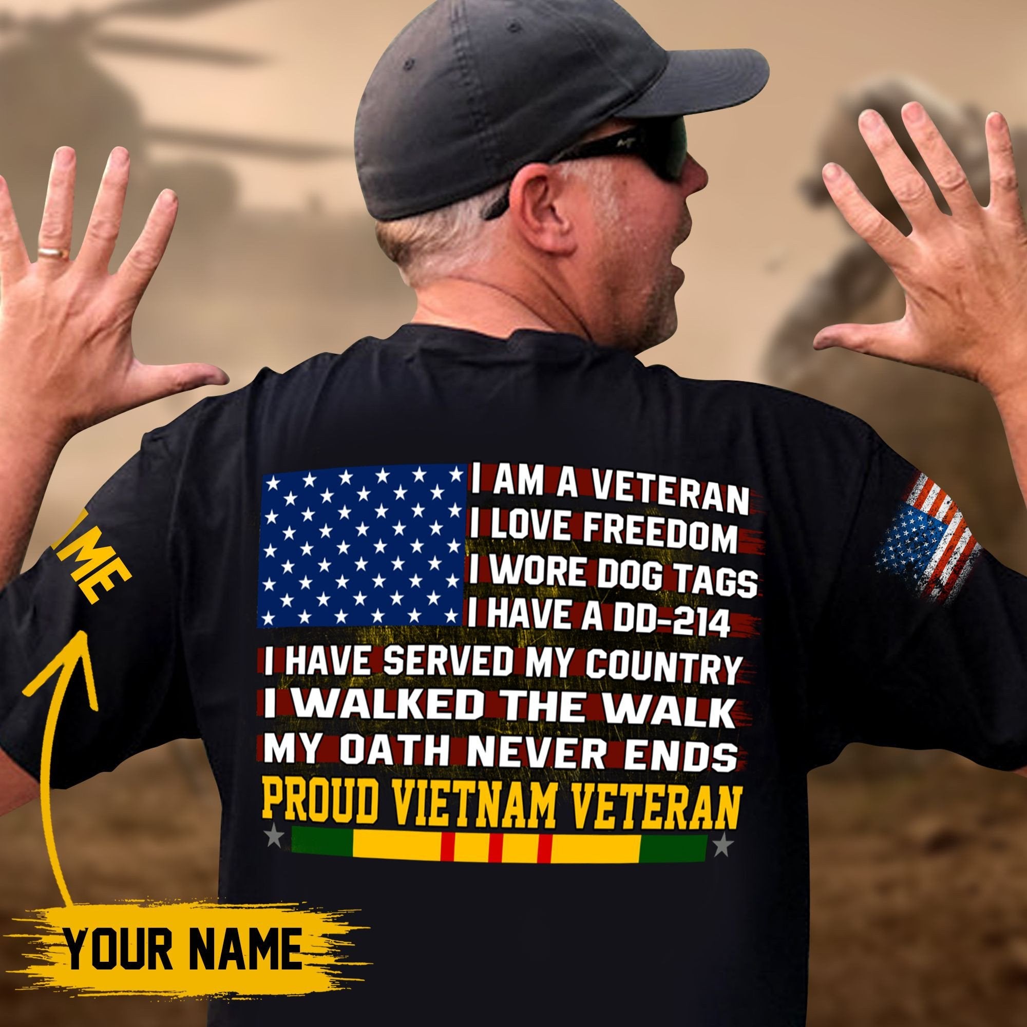 Proud Vietnam Veteran T-shirt TVN201005