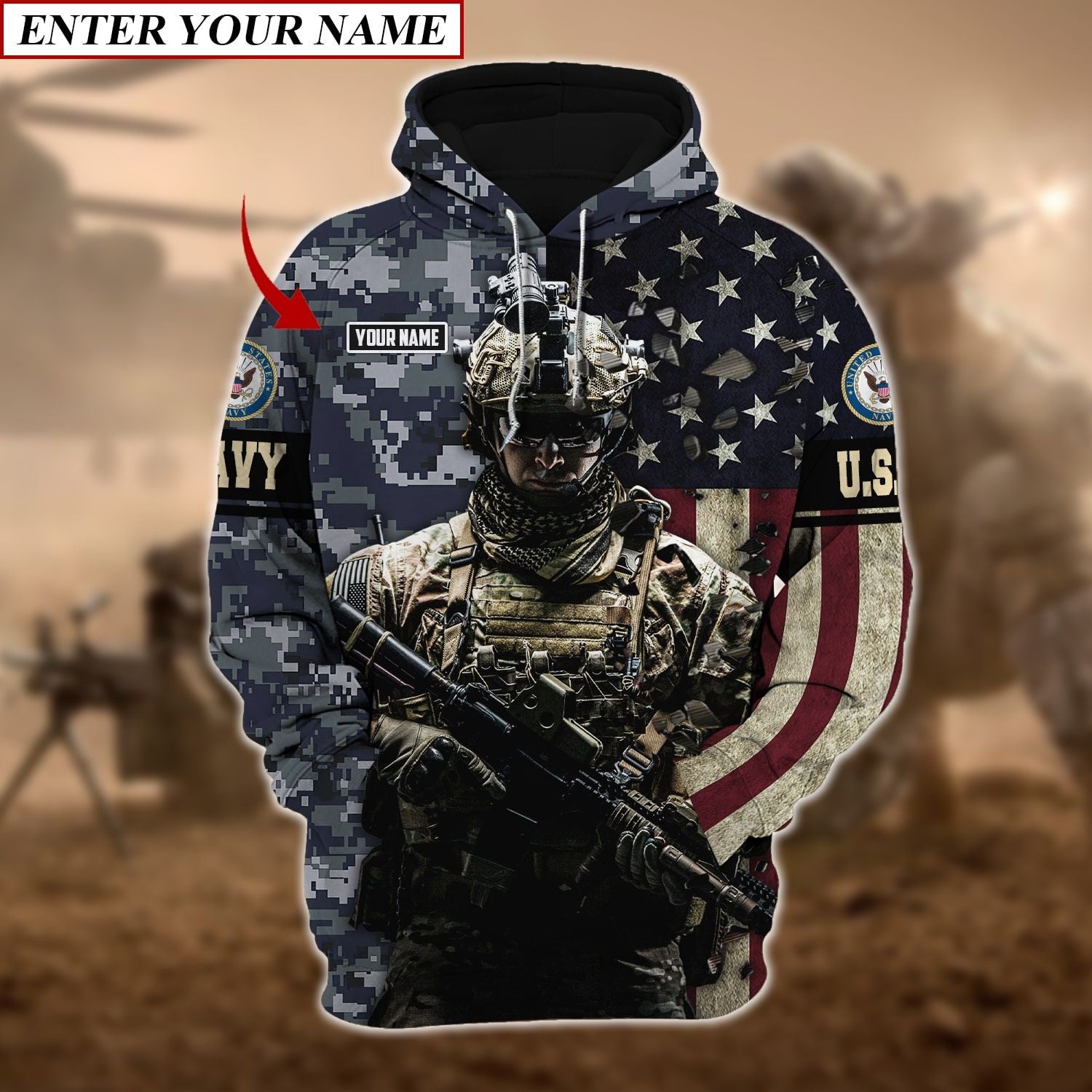 Personalized Name U.S Army Veteran Hoodie And Zip Hoodie NVT211001