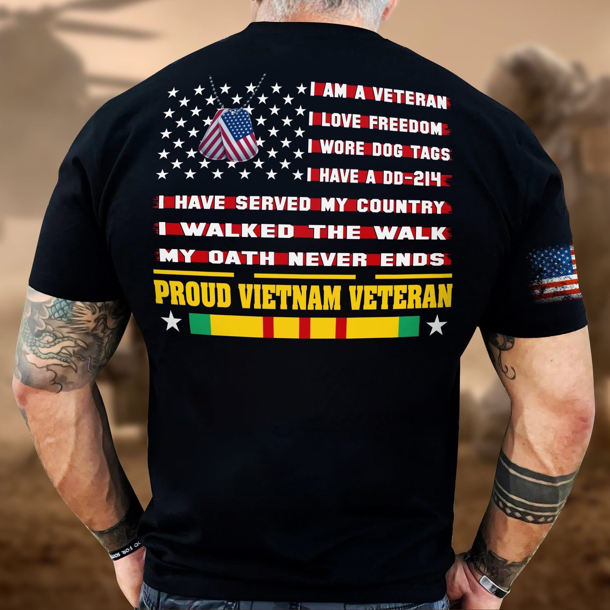 Premium I Am a VietNam Veteran Set Flag PVC231001