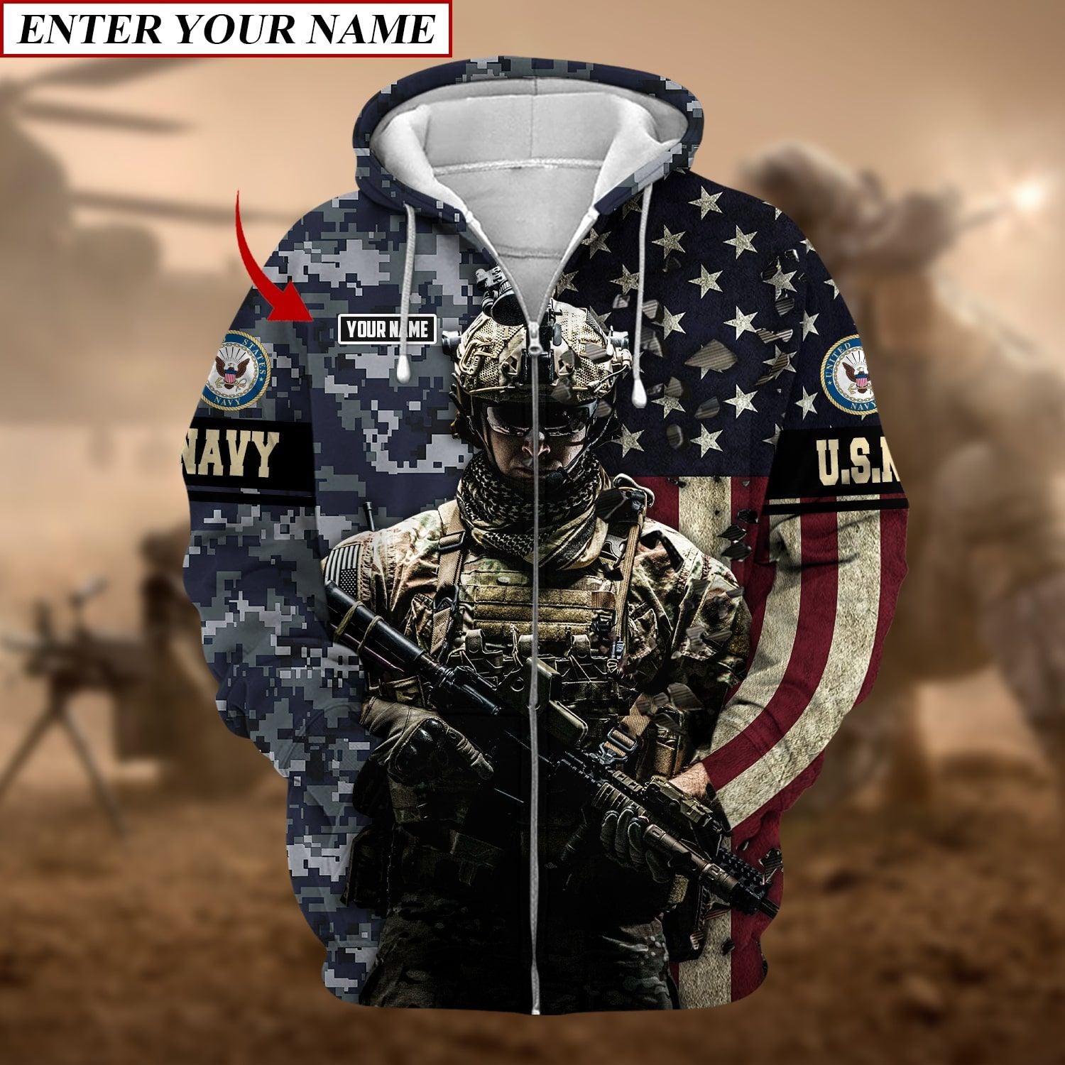 Personalized Name U.S Army Veteran Hoodie And Zip Hoodie NVT211001