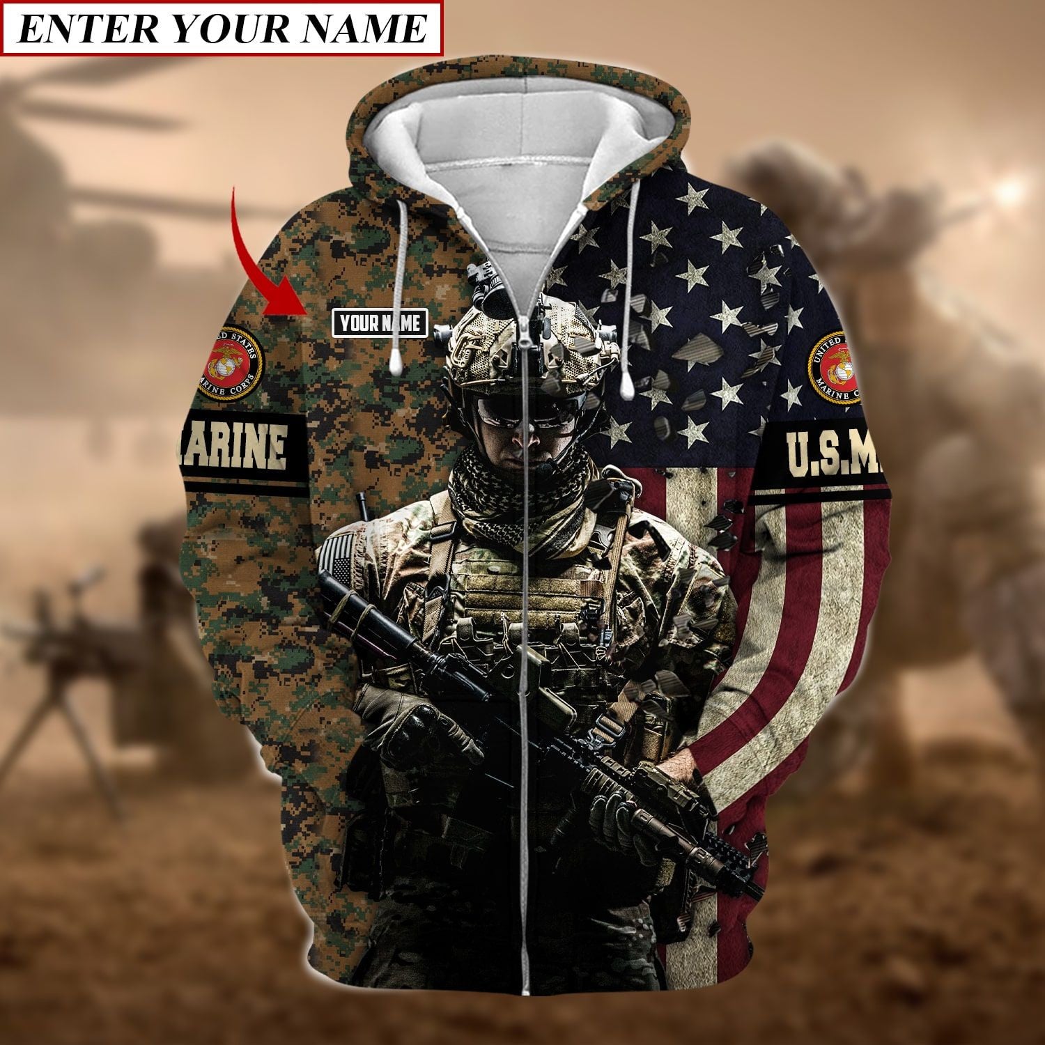 Personalized Name U.S Army Veteran Hoodie And Zip Hoodie NVT211001