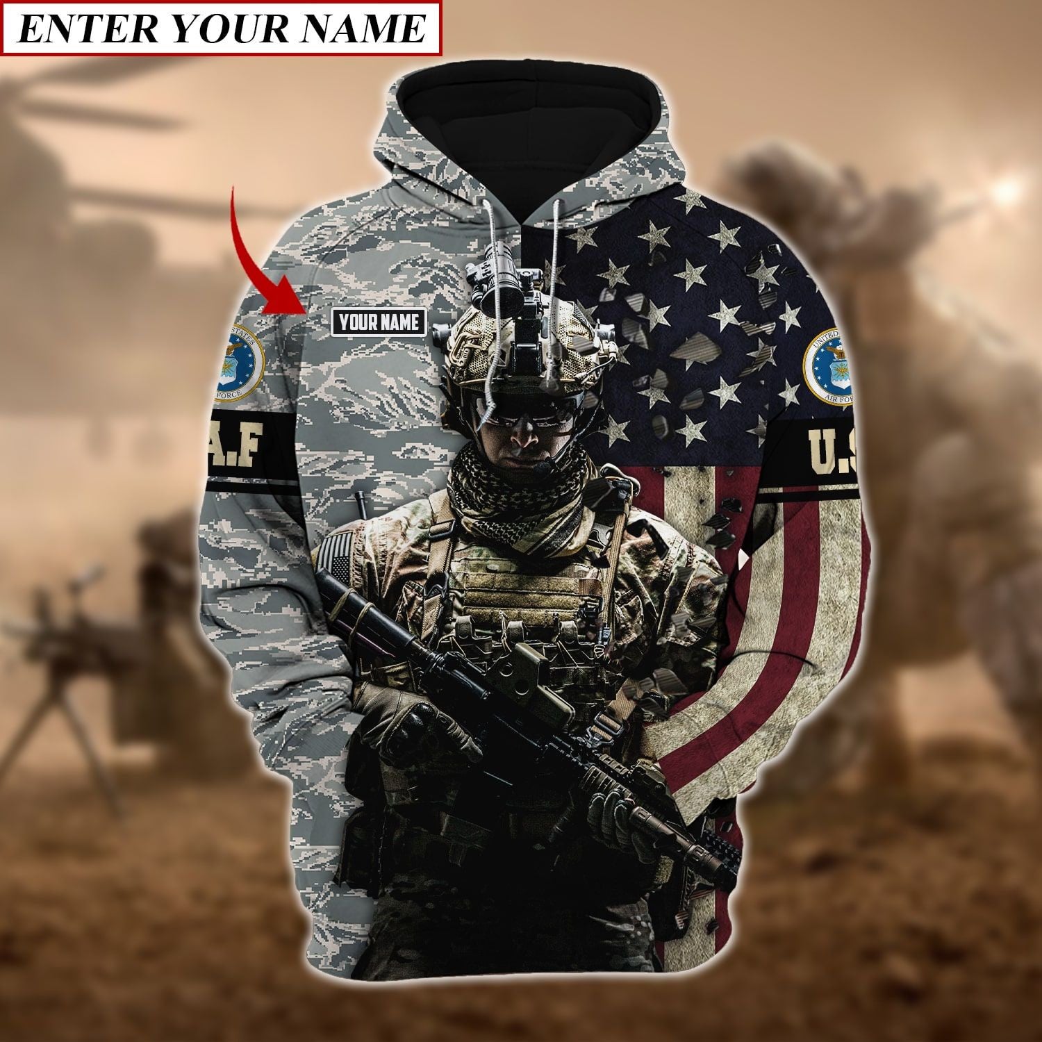Personalized Name U.S Army Veteran Hoodie And Zip Hoodie NVT211001