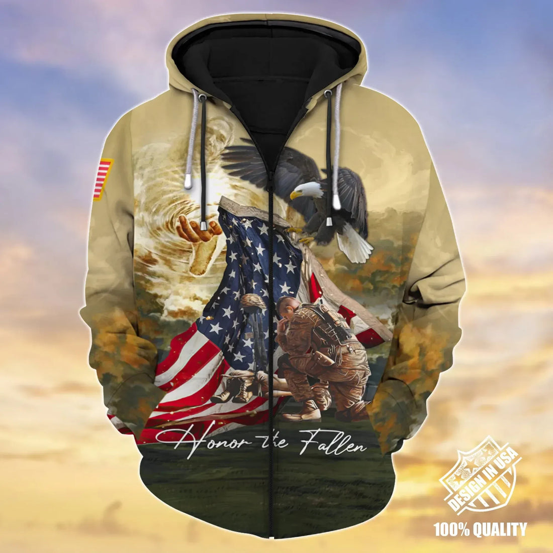 Premium Unique Veteran Zip Hoodie Ultra Soft and Warm NTK270401MD