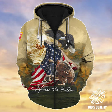 Premium Unique Veteran Zip Hoodie Ultra Soft and Warm NTK270401MD