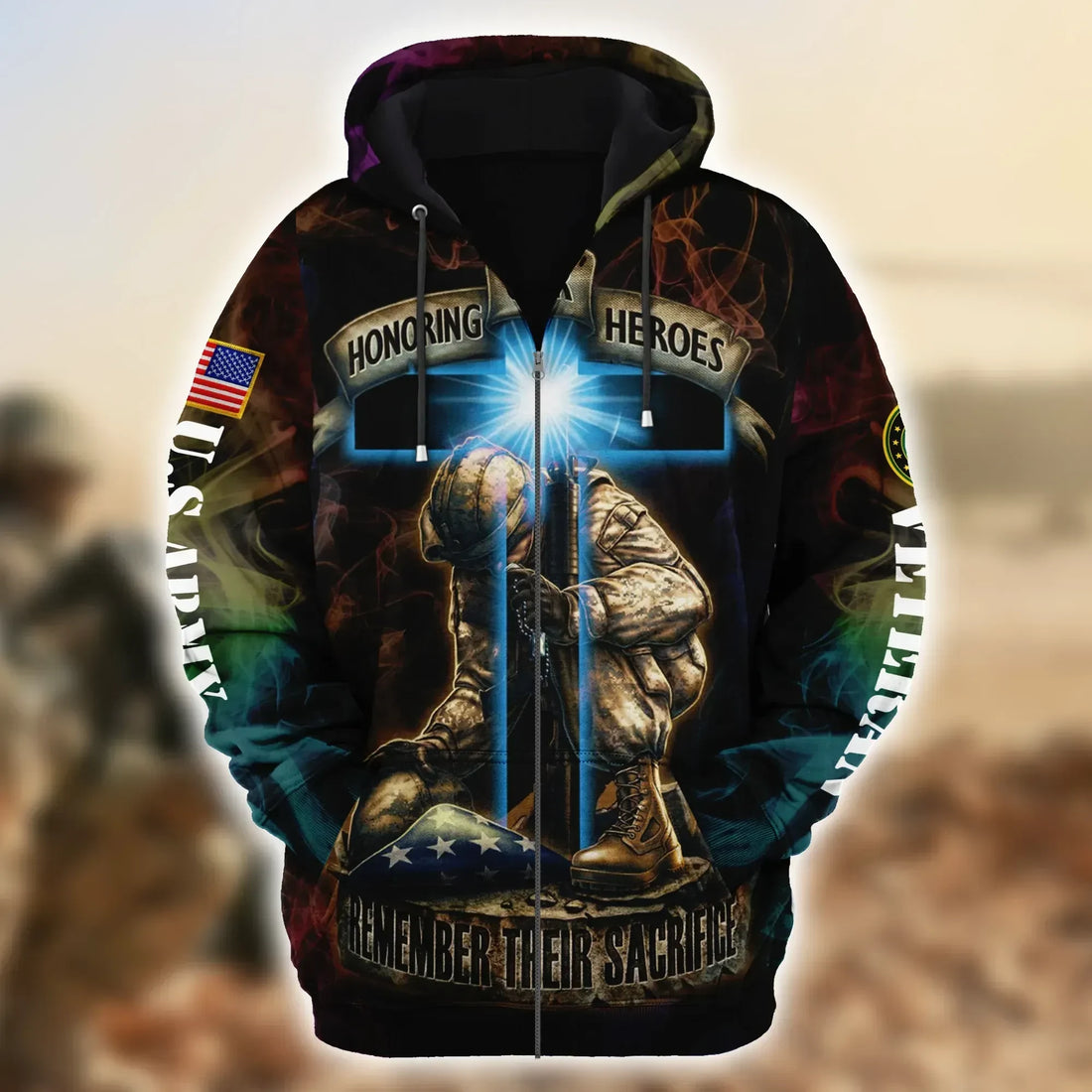 Premium Unique Veteran US.Army Zip Hoodie Ultra Soft and Warm LTAVT280401DP