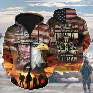 Premium Unique Veteran Zip Hoodie Ultra Soft and Warm NTK1074MD