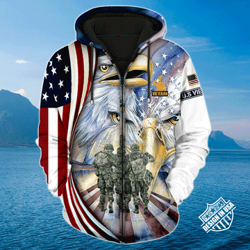 Premium Unique Veteran Zip Hoodie Ultra Soft and Warm LTAVT140405MH