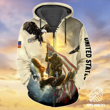 Premium Unique Veteran Zip Hoodie Ultra Soft and Warm NTK280401MT