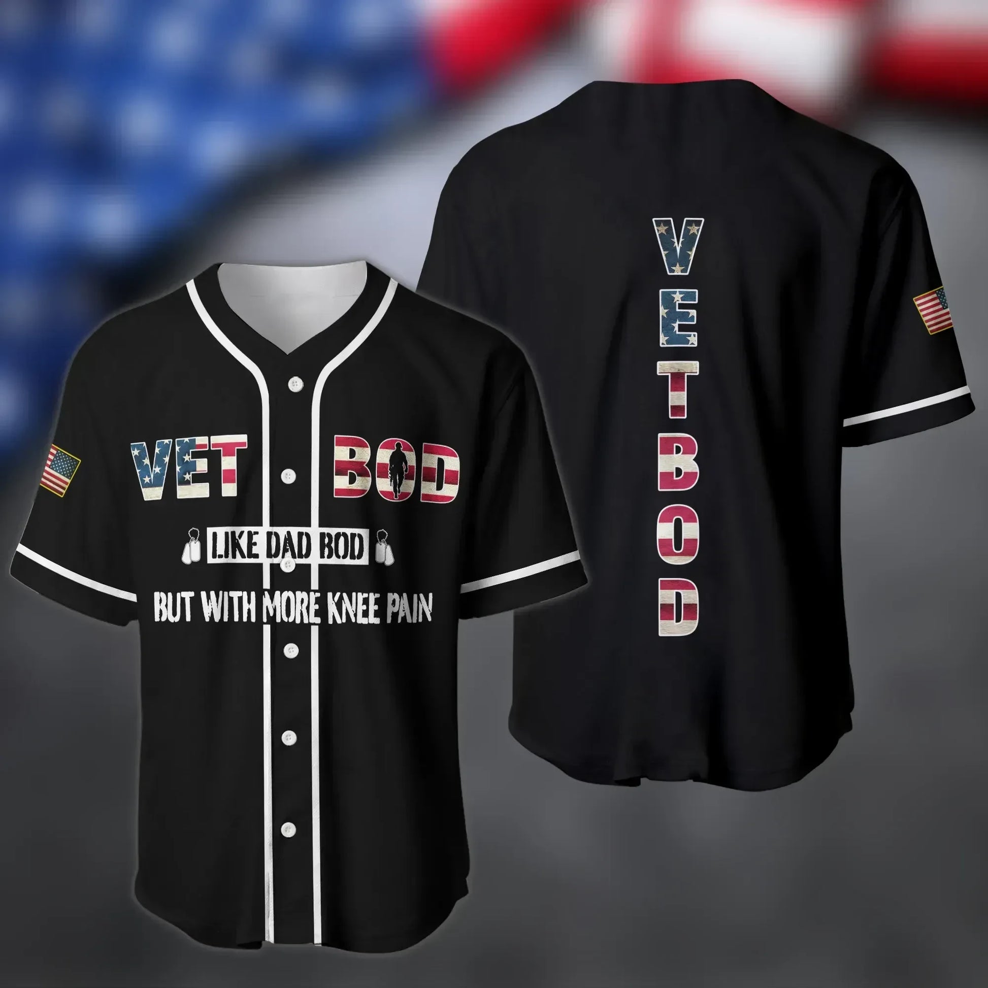 Premium Unique Veteran Baseball Jersey Ultra Soft and Comfort VDT10022MD