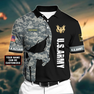 Personalized Premium Veteran U.S Army 2 3D Polo All Over Printed NDT260504MT