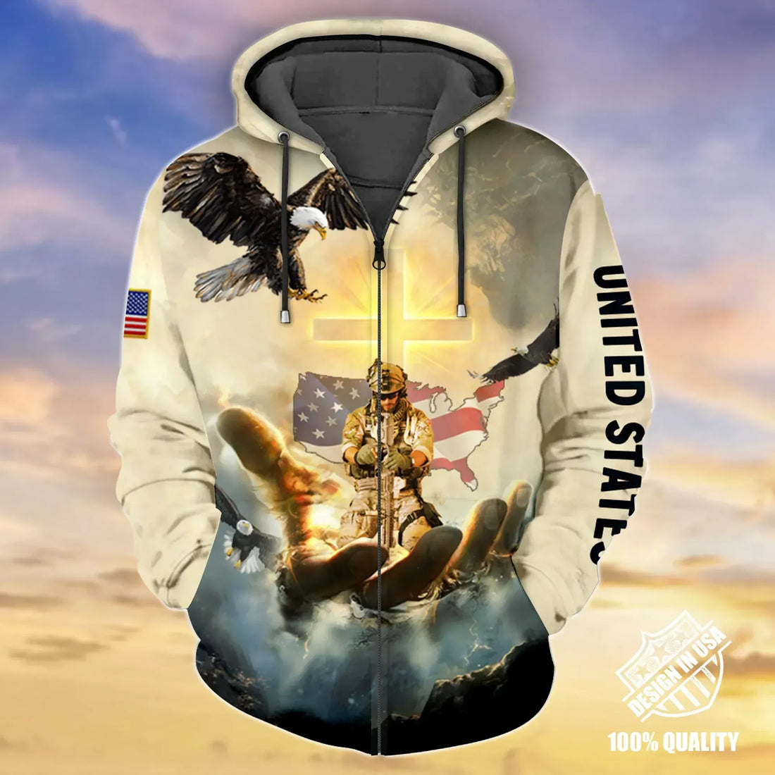 Premium Unique Veteran Zip Hoodie Ultra Soft and Warm NTK250403MT