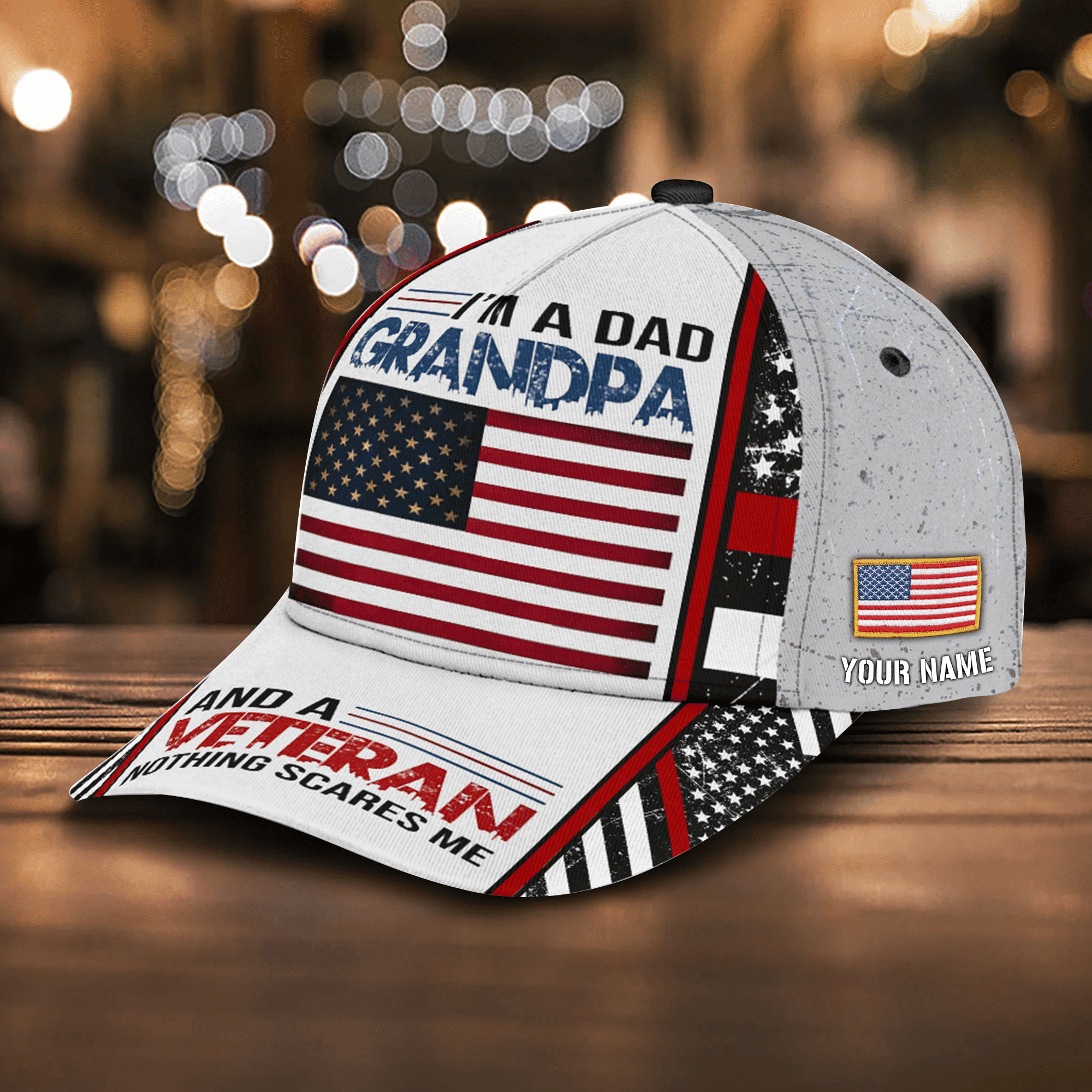 Premium Veteran Cap 3D Multicolor Personalized