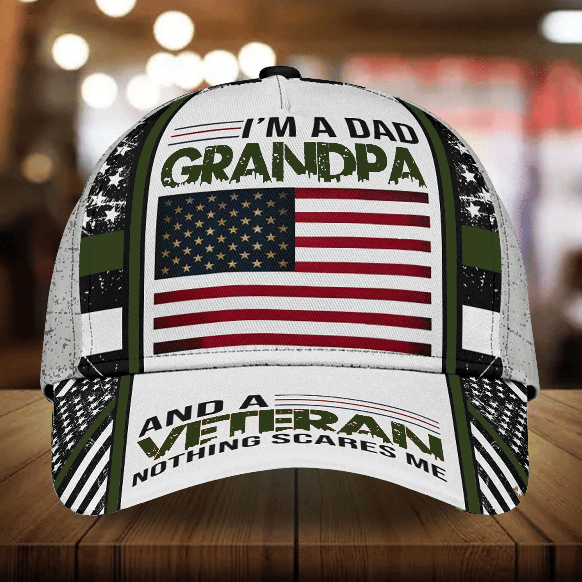 Premium Veteran Cap 3D Multicolor Personalized