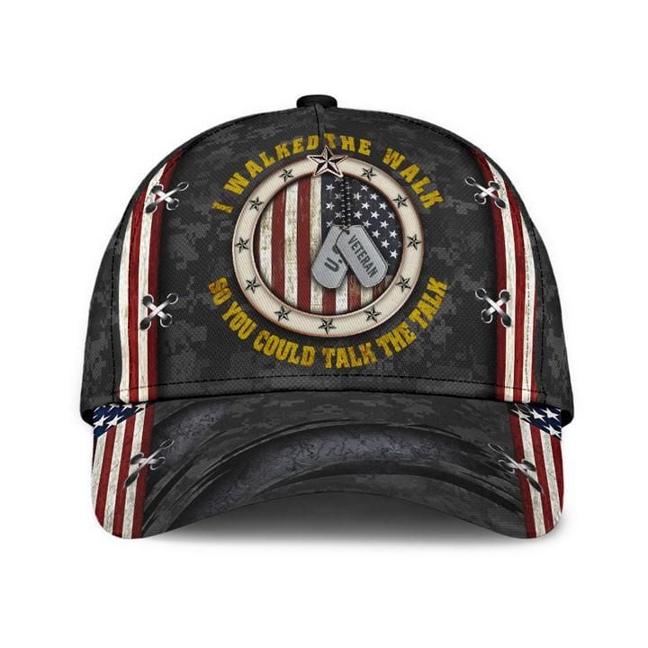 Premium Men's Veteran Cap 3D Grey Color