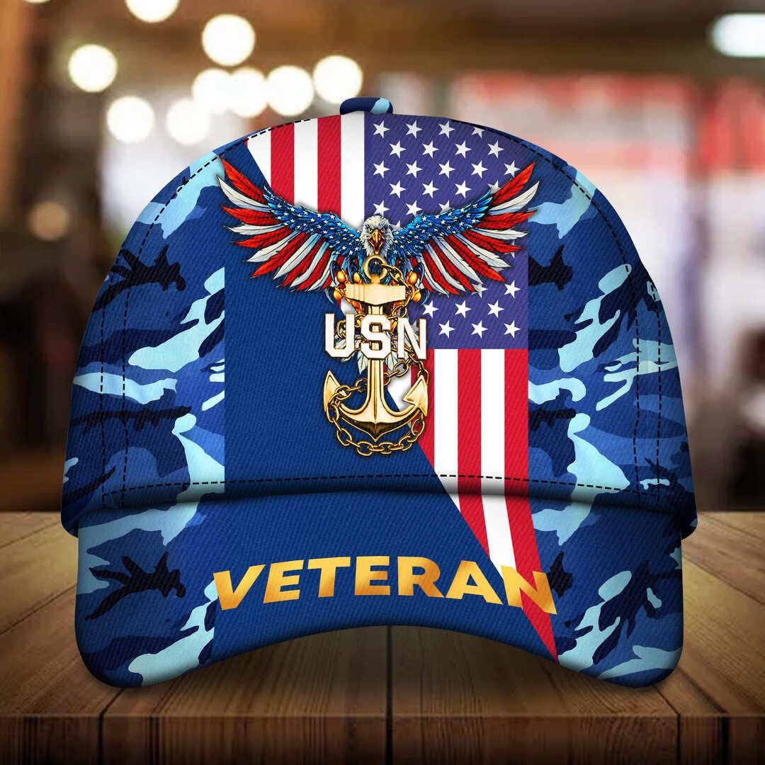 American Veteran Eagle Pride Customized Cap 3D