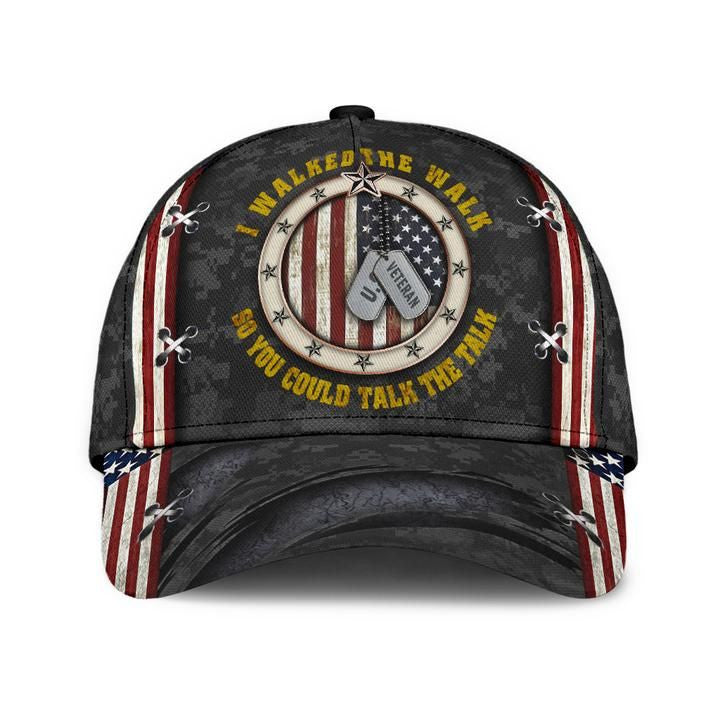 Premium Men's Veteran Cap 3D Grey Color
