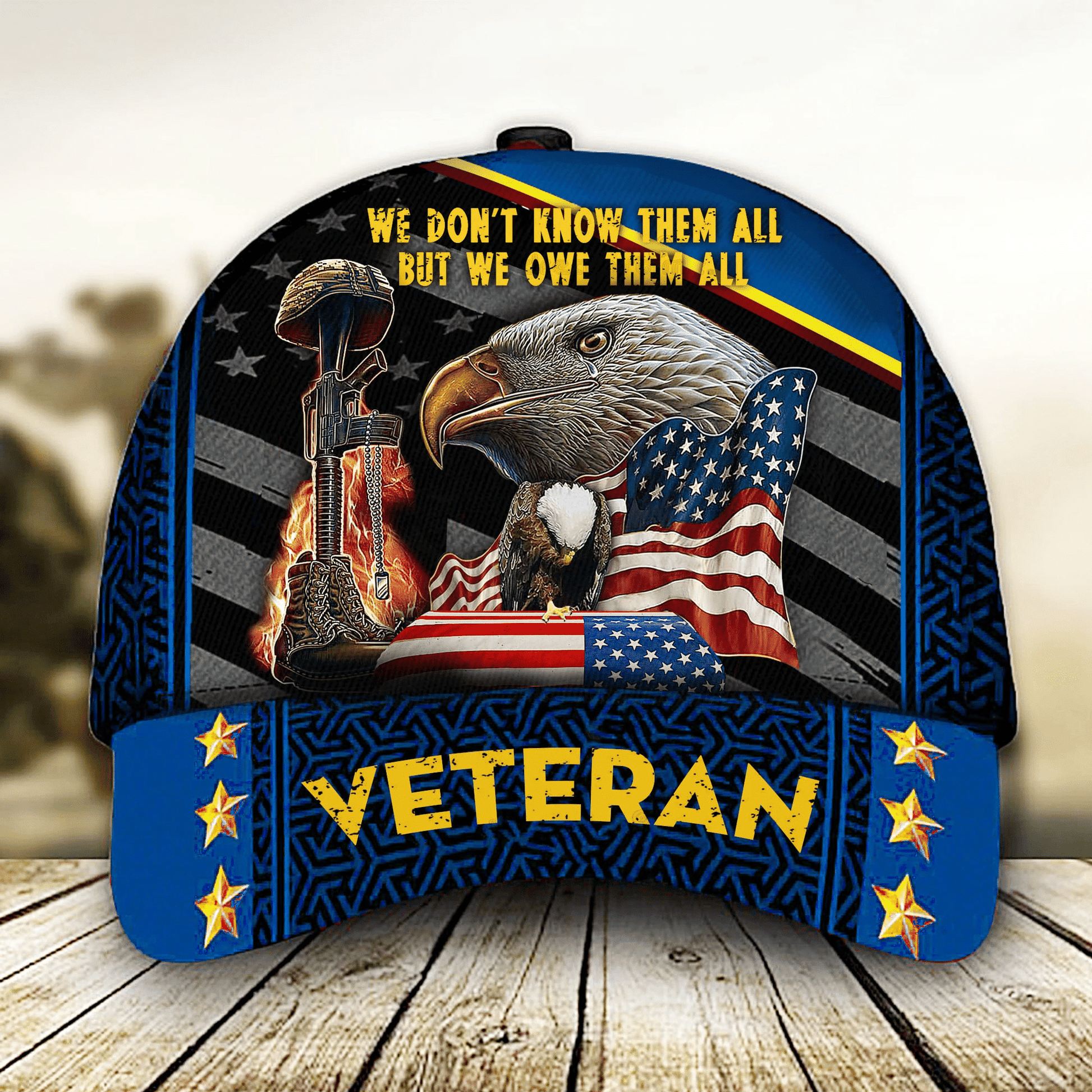 The Best Veteran Cap 3D Multicolor Cotton
