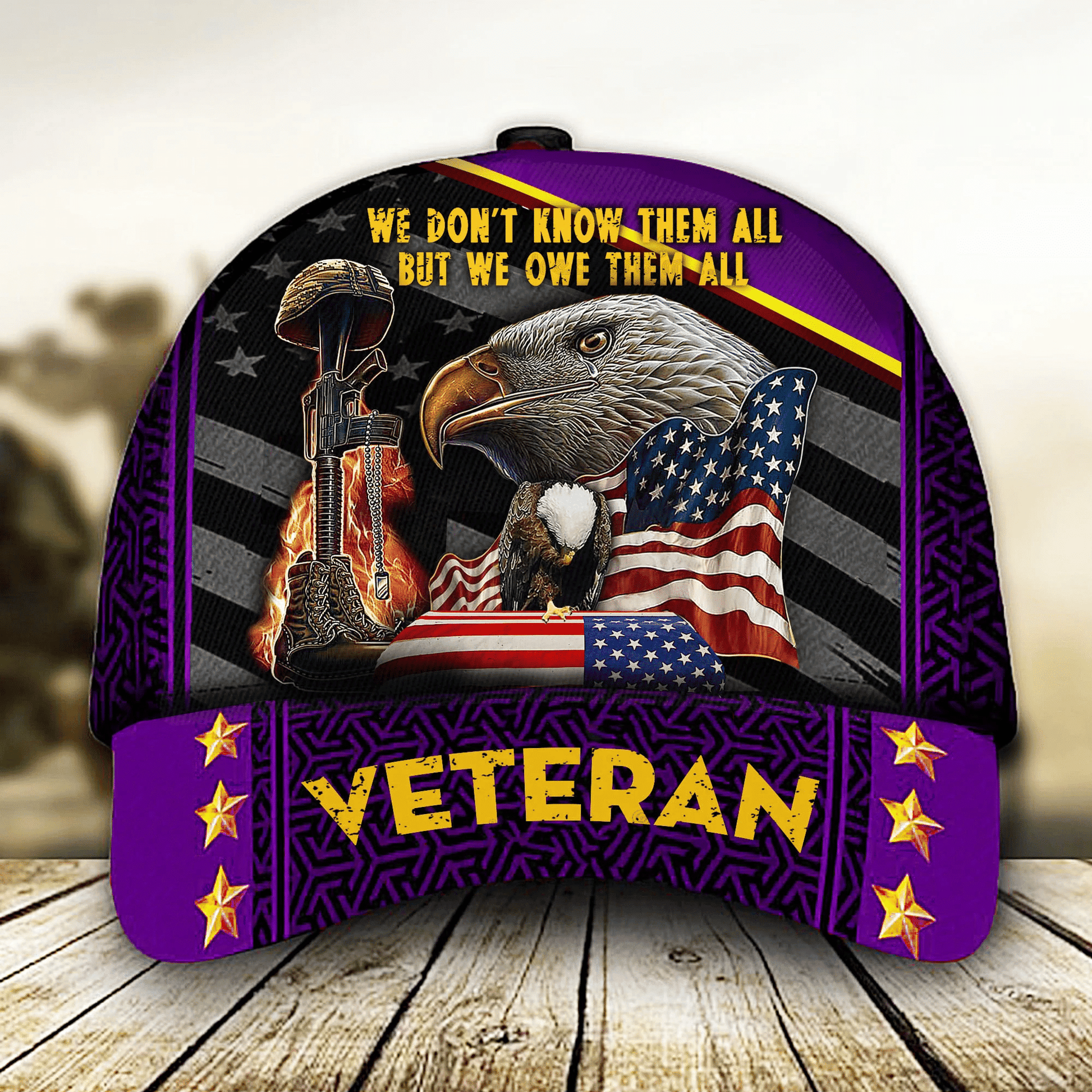 The Best Veteran Cap 3D Multicolor Cotton