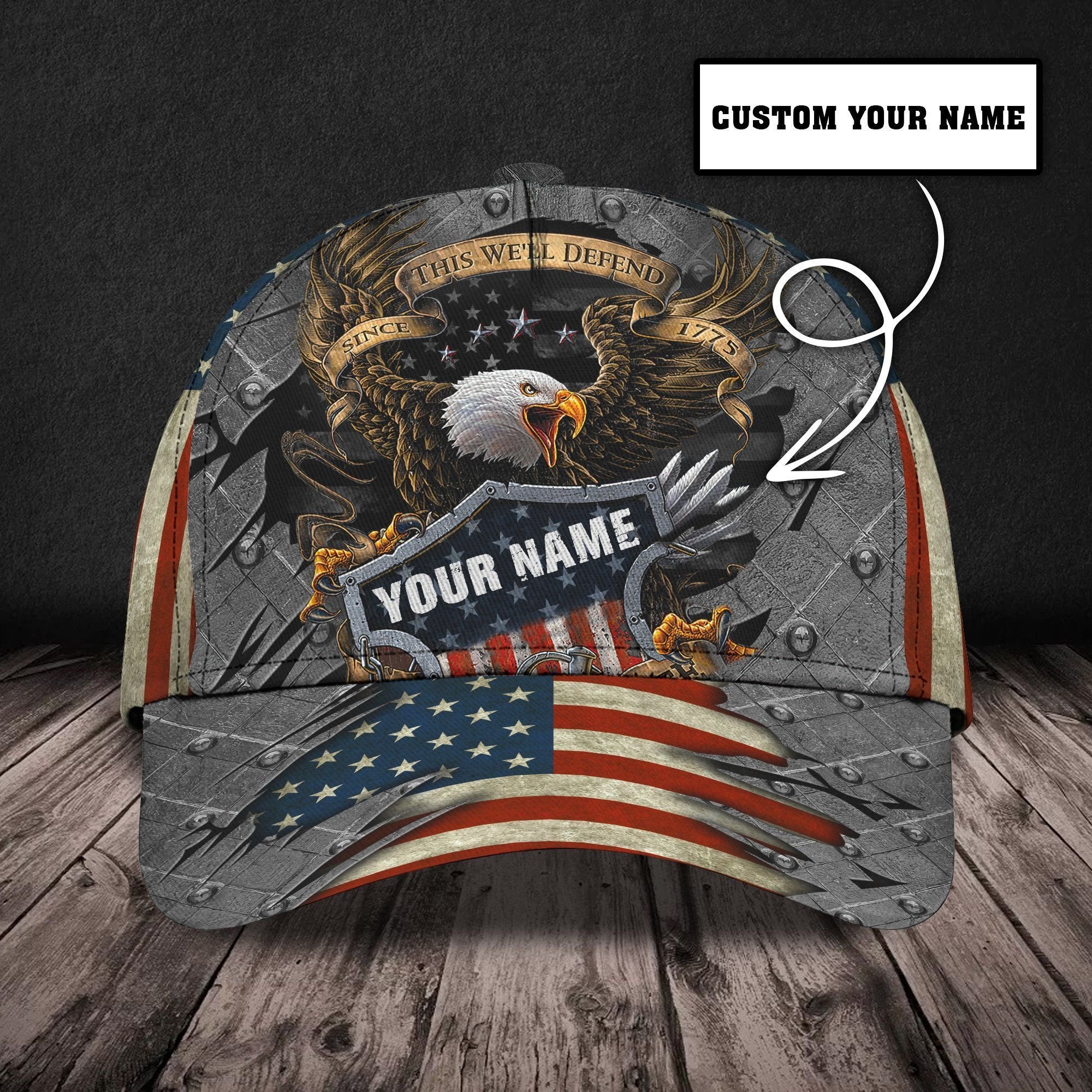 Proud To Be A Veteran Classic Cap 3D Personalized